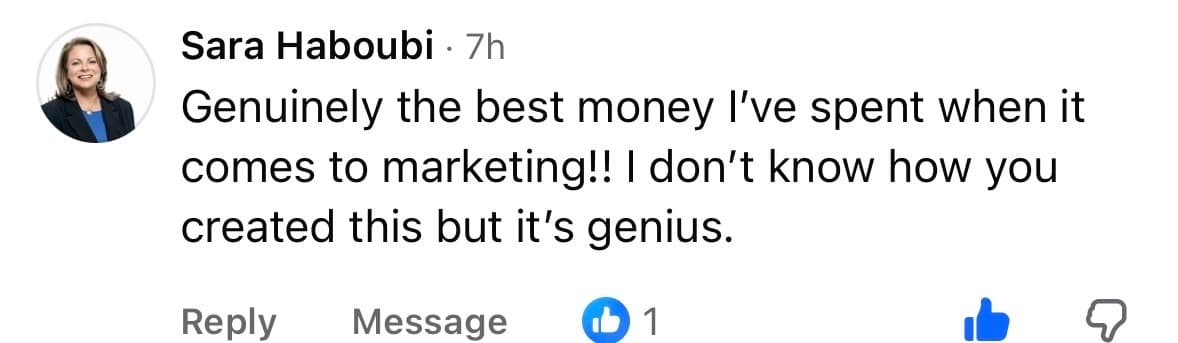 Genuinely the best money I've spent on marketing, it's genius