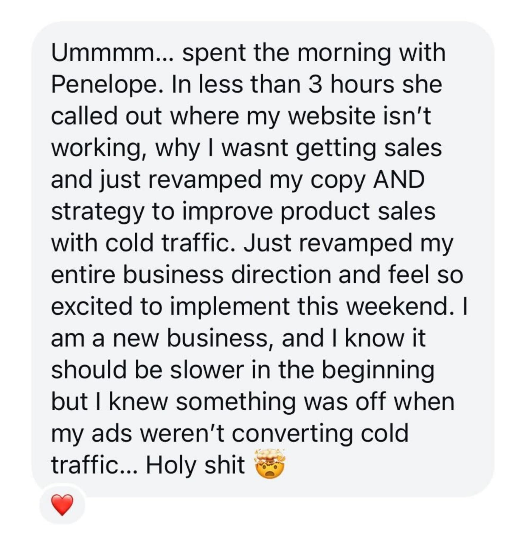 Penelope testimonial