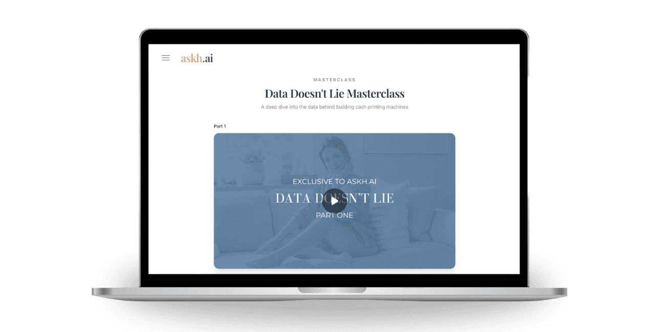 askh.ai Data Doesn't Lie on laptop