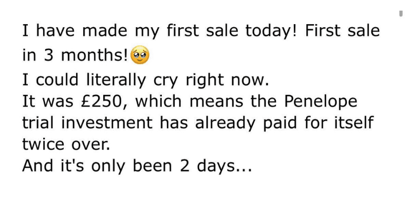 Client testimonial screenshot